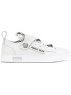 Armani Jeans Strapped Sneakers - White