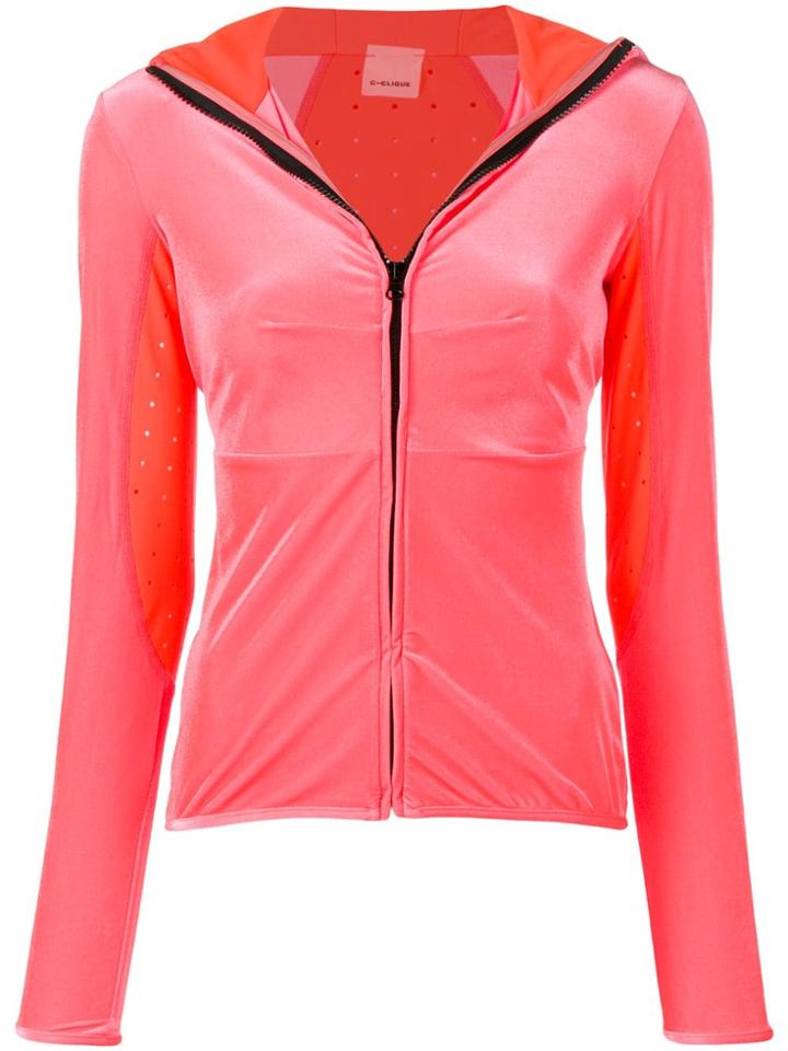 Pinko Hooded Zipped Cardigan - Yellow & Orange