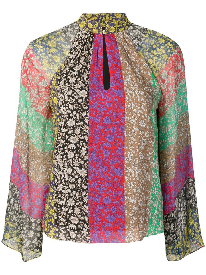 Alice+olivia Multicoloured Floral Blouse - Green