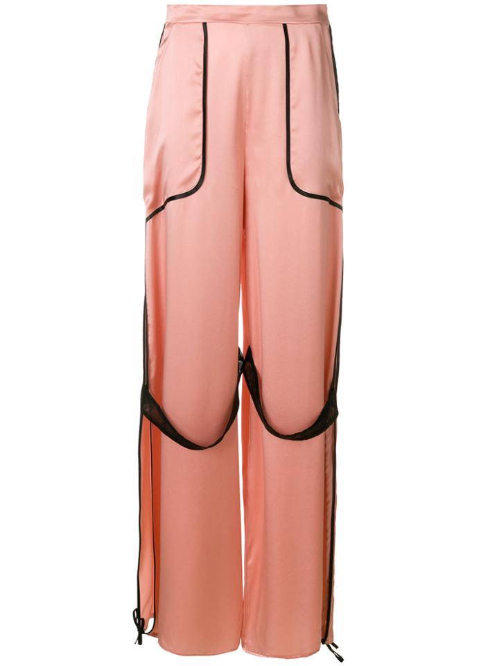 Giacobino Wide Leg Trousers - Pink & Purple