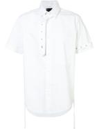 Craig Green Eyelet Detail Short Sleeve Shirt, Men's, Size: Medium, White, Cotton
