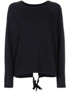 Thom Krom Back Slit Sweatshirt - Black