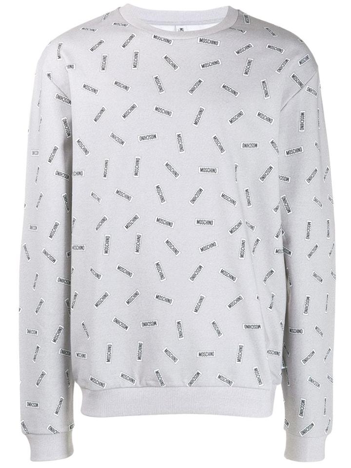 Moschino Logo Print Sweatshirt - Grey