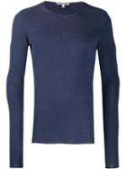 Giorgio Armani Pre-owned 1990's Elongated Sleeves Slim Top - Blue