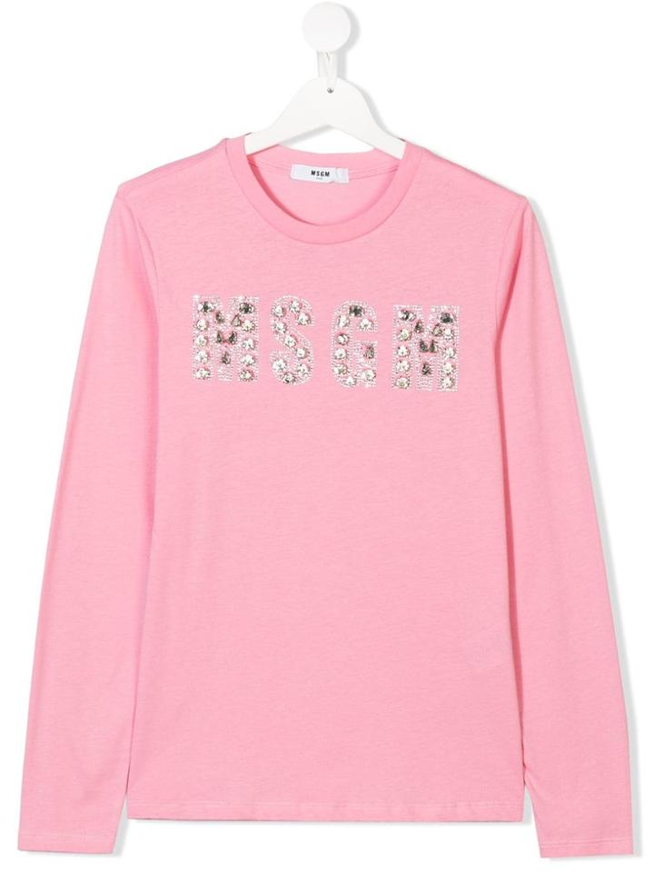 Msgm Kids Msgm Kids 016381042 Pink Natural (veg)->cotton - Pink &
