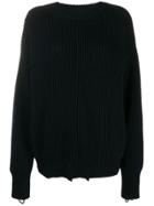 Nina Ricci Distressed Wool Jumper - Blue