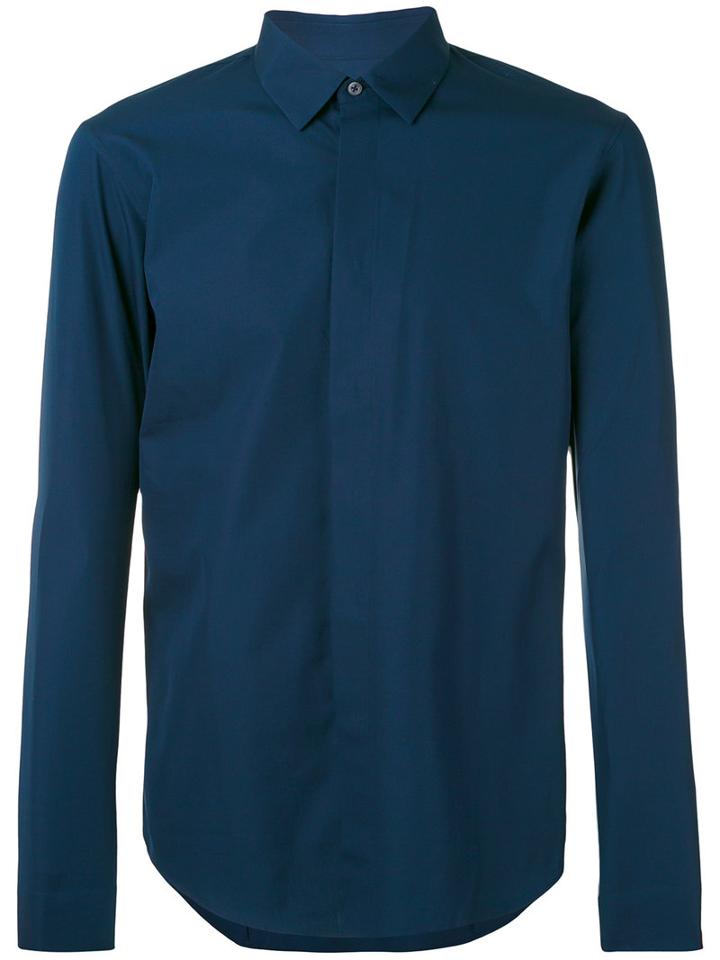 Slim Fit Shirt - Men - Cotton - 42, Blue, Cotton, Jil Sander