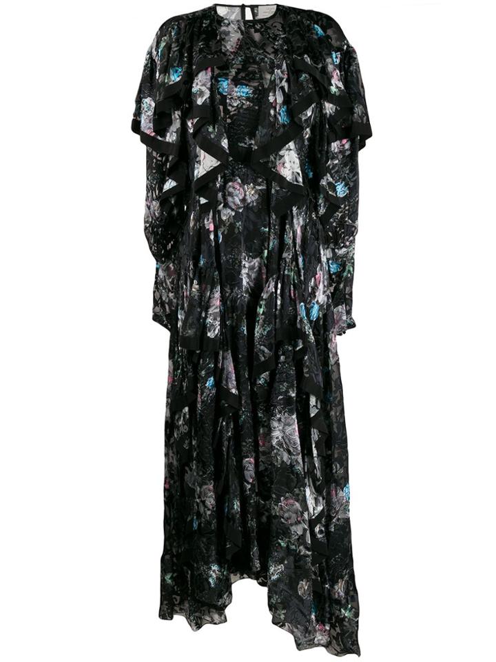 Preen By Thornton Bregazzi Liza Floral Dress - Black