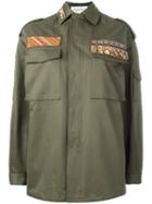 Valentino - Embroidered Military Jacket - Women - Cotton - 44, Green, Cotton