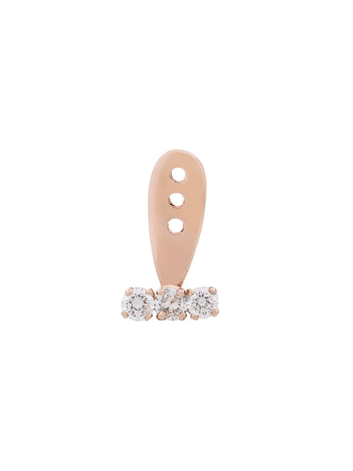 Yvonne Léon 18kt Gold 3 Diamonds Ear Jacket - Metallic