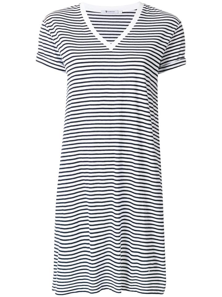 T By Alexander Wang Striped T-shirt Dress - Blue