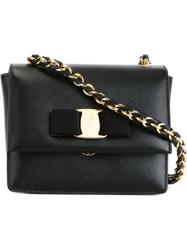 Salvatore Ferragamo Mini Vara Crossbody Bag - Black