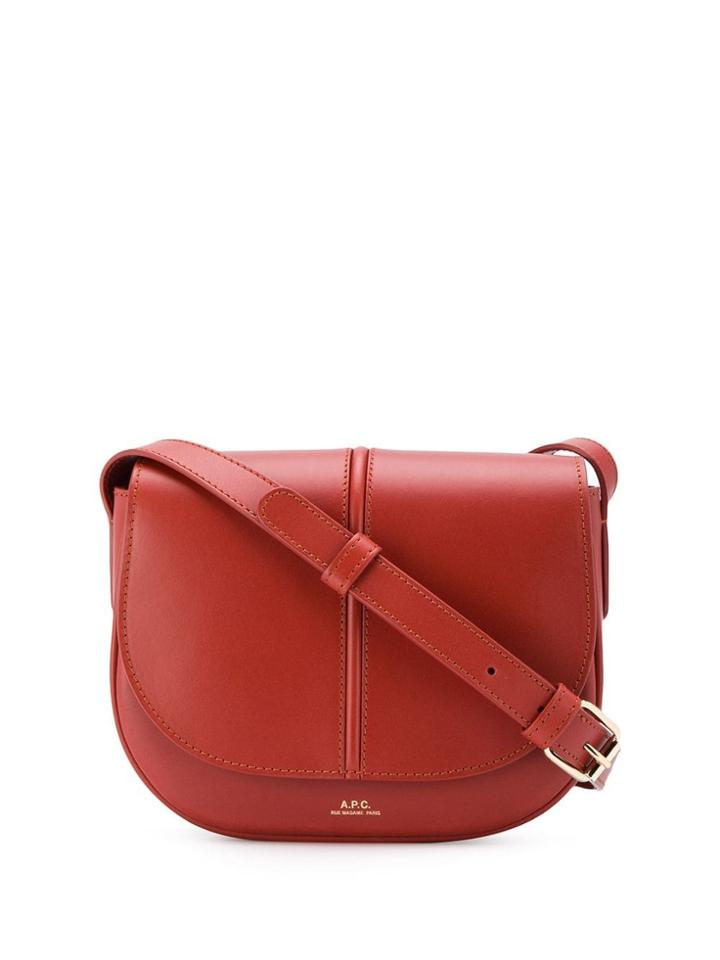 A.p.c. Foldover Top Shoulder Bag - Brown