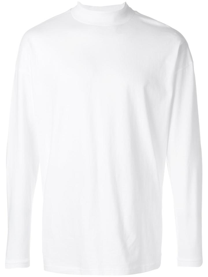 Martine Rose High-neck Long Sleeve T-shirt - White