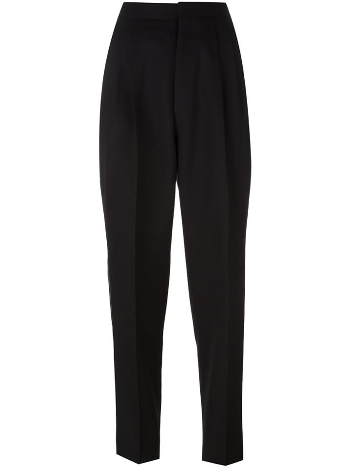 Saint Laurent High Rise Tailored Trousers - Black