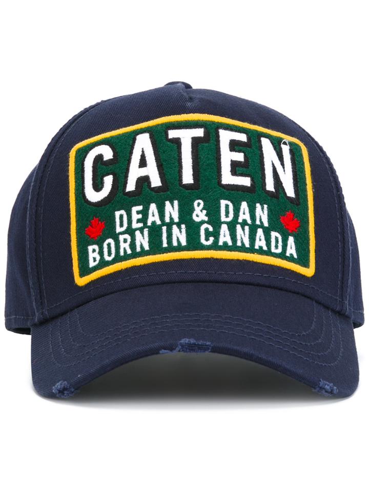 Dsquared2 Caten Patch Baseball Cap - Blue