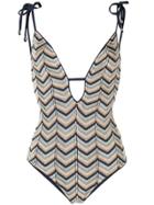 Suboo Bella Zig-zag Knitted Swimsuit - Multicolour