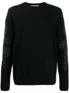 Comme Des Garçons Shirt Contrast Knit Sweater - Black