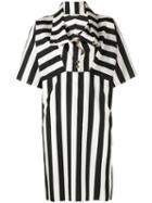 Nina Ricci - Striped Shift Dress - Women - Silk - 38, Black, Silk