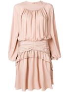 Nº21 Ruched Waist Flared Dress - Pink