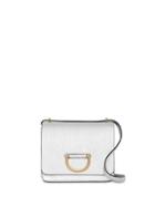 Burberry The Small Metallic Leather D-ring Bag - Silver