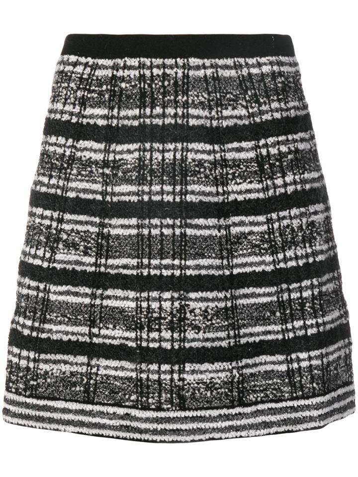 D.exterior Short Tweed Skirt - Black