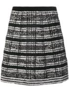 D.exterior Short Tweed Skirt - Black