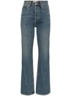 Eve Denim Juliette High Waisted Straight Leg Cotton Jeans - Blue