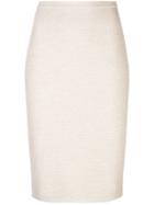 Narciso Rodriguez Knitted Pencil Skirt - Neutrals