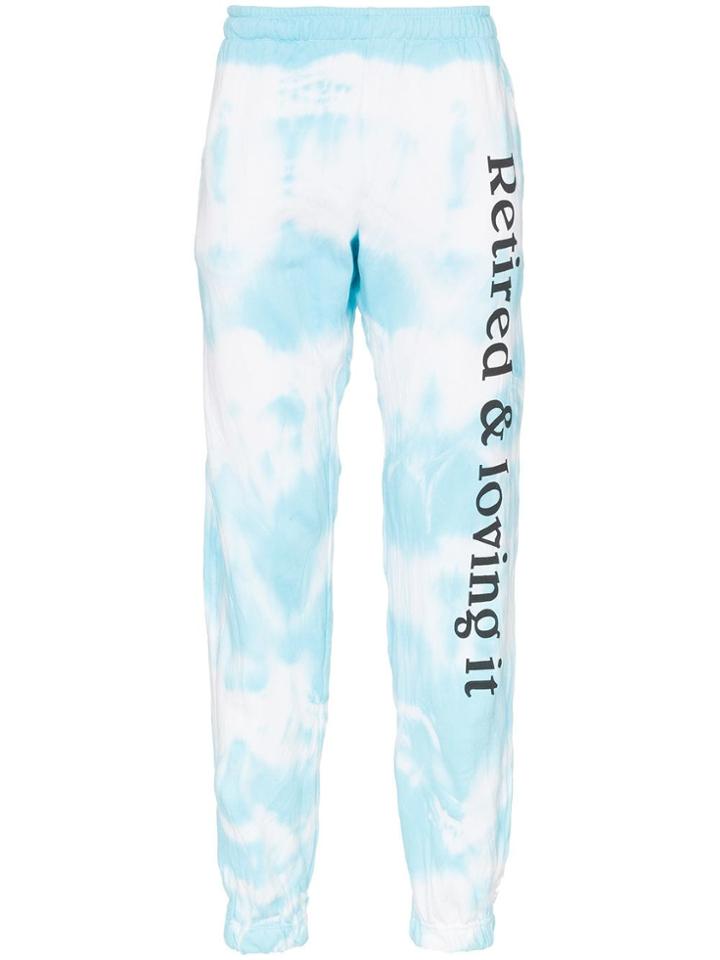 Ashley Williams Retired And Loving It Tie Dye Sweat Pants - Blue