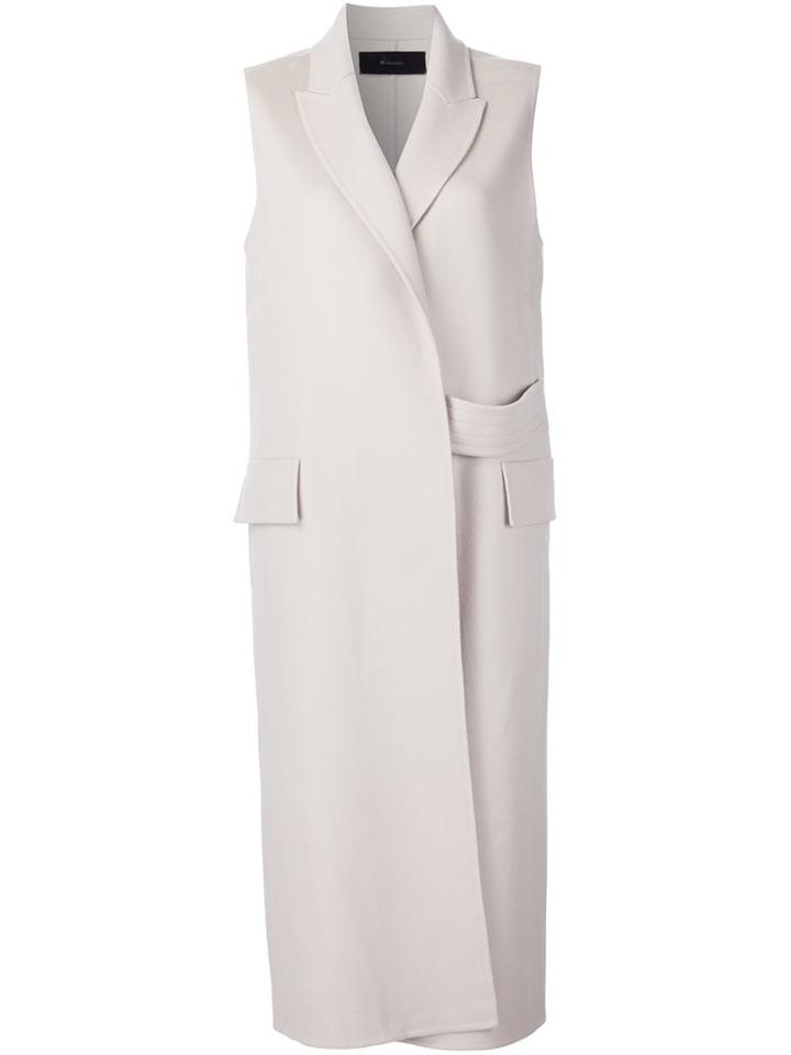 Victor Alfaro Sleeveless Coat, Women's, Size: 6, Nude/neutrals, Virgin Wool