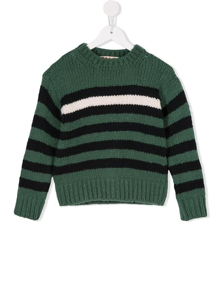 Marni Kids Stripe Detail Jumper, Girl's, Size: 12 Yrs, Green