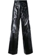 Misbhv - Cargo Flared Trousers - Women - Cotton/polyurethane - S, Black, Cotton/polyurethane