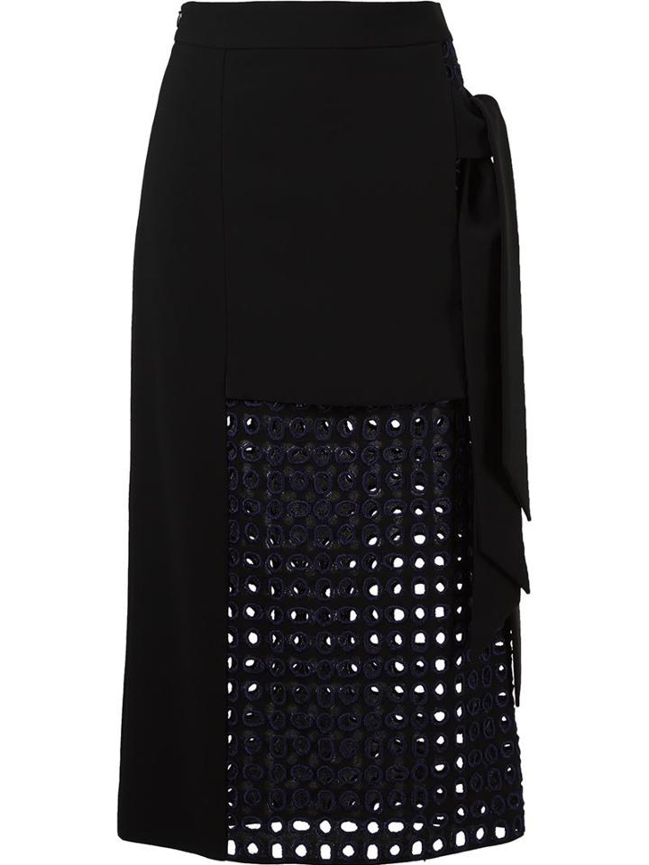 Giuliana Romanno Perforated Mid-length Pencil Skirt