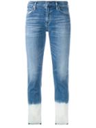 Citizens Of Humanity Patch Detail Jeans, Women's, Size: 28, Blue, Cotton/spandex/elastane