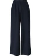 Carven Wide Leg Trousers, Women's, Size: 38, Blue, Spandex/elastane/acetate/viscose/virgin Wool