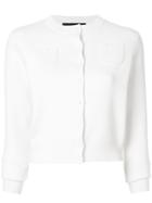 Caban Classic Slim-fit Cardigan - White