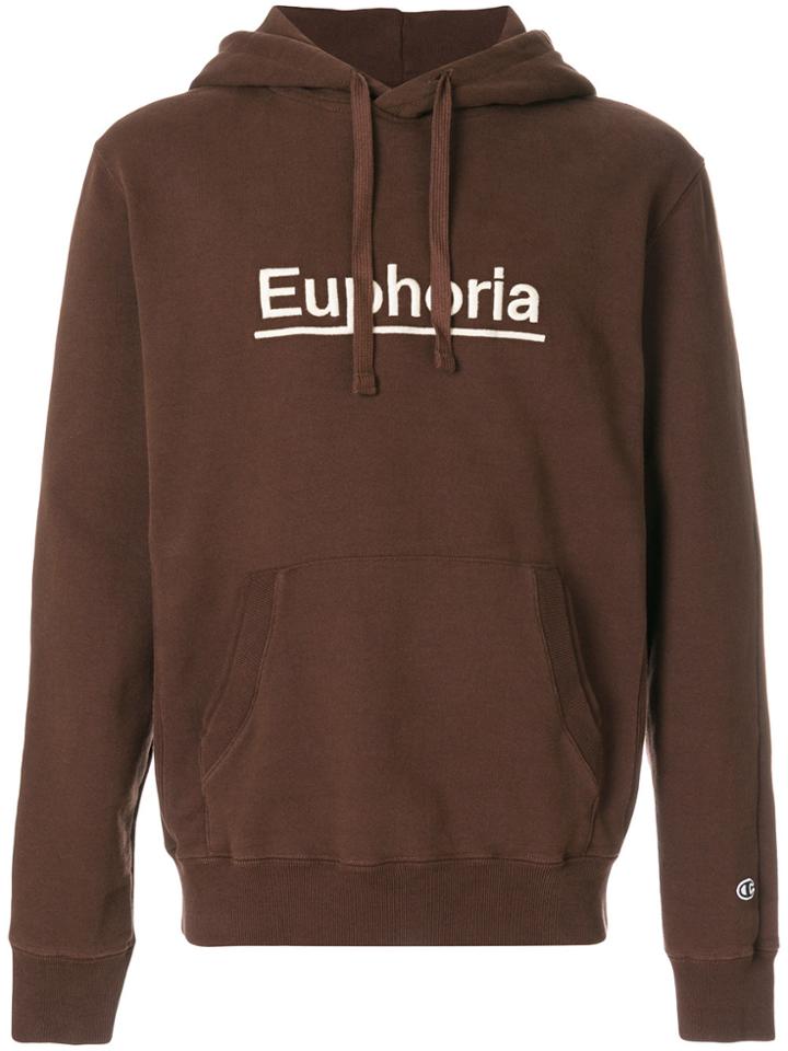 Champion X Wood Wood Euphoria Print Hoodie - Brown