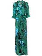 Borgo De Nor - Maria Robe Tie Dress - Women - Polyester - 6, Green, Polyester