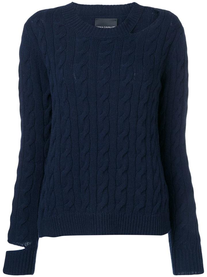 Erika Cavallini Cut-out Detail Jumper - Blue
