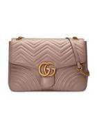 Gucci Gg Marmont Large Shoulder Bag - Pink & Purple