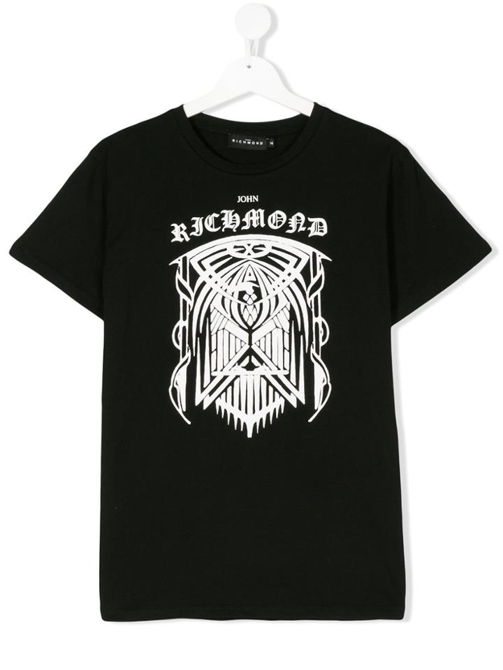 John Richmond Kids Graphic Print T-shirt - Black
