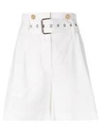 3.1 Phillip Lim Belted Tailored Shorts - White