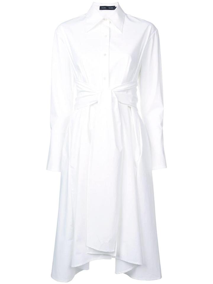 Proenza Schouler Poplin Wrap Dress - White