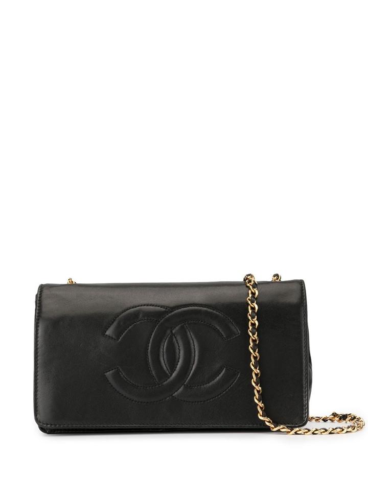 Chanel Pre-owned Chain Shoulder Wallet Bag - Black