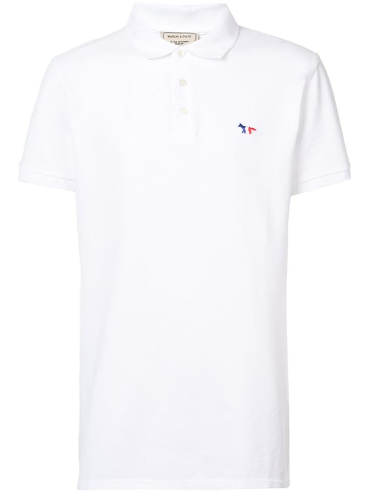 Maison Kitsuné Fox Patch Polo Shirt - White