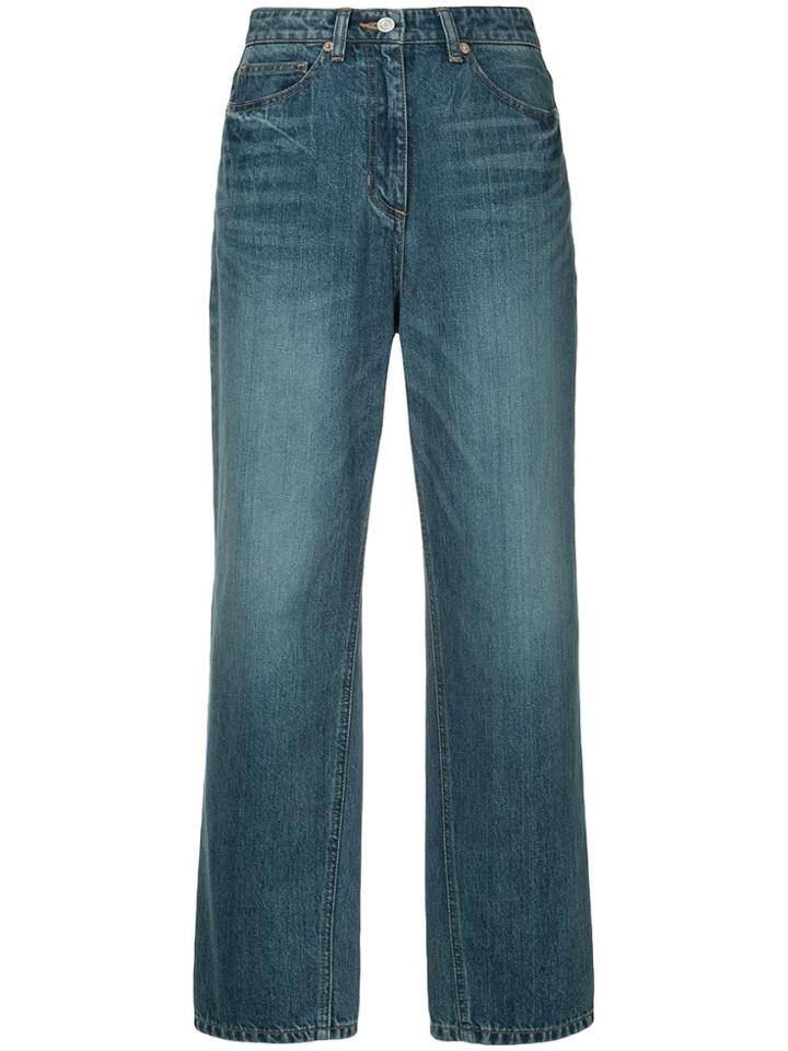 System Wide Leg Straight Jeans - Blue