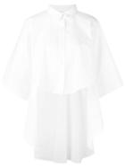 Lucio Vanotti - High Low Shirt - Women - Cotton/spandex/elastane - 2, White, Cotton/spandex/elastane