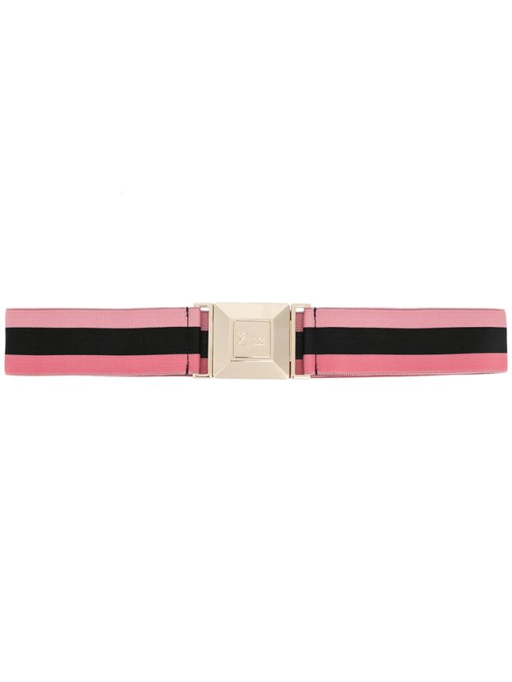 Gucci Square Buckle Waist Belt - Pink & Purple