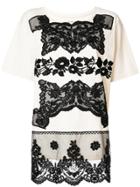 Antonio Marras Lace-embroidered T-shirt - Nude & Neutrals